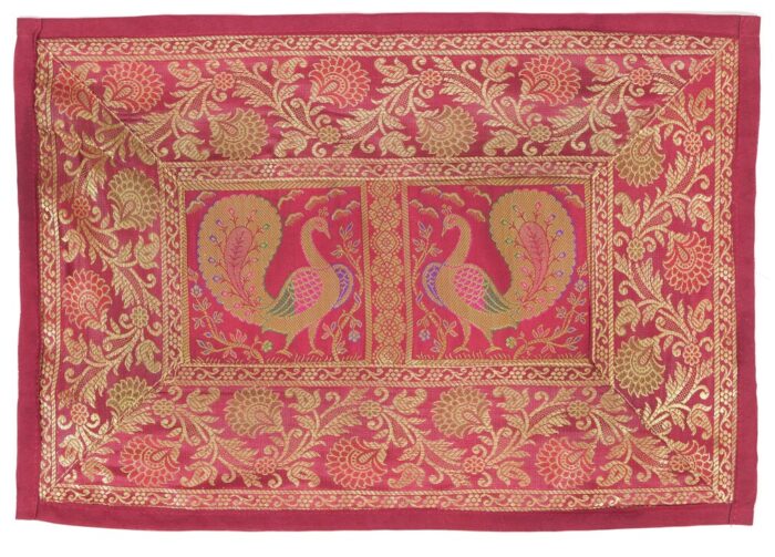 Banarasi Brocade Silk Table Runner Set - Image 3