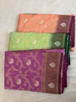 Handwoven with White Floral Golden Jaal Motif - Image 2