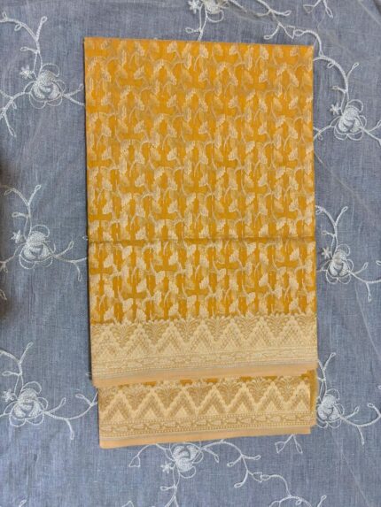Leaf Pure Resham Cotton Silk Banarasi Saree
