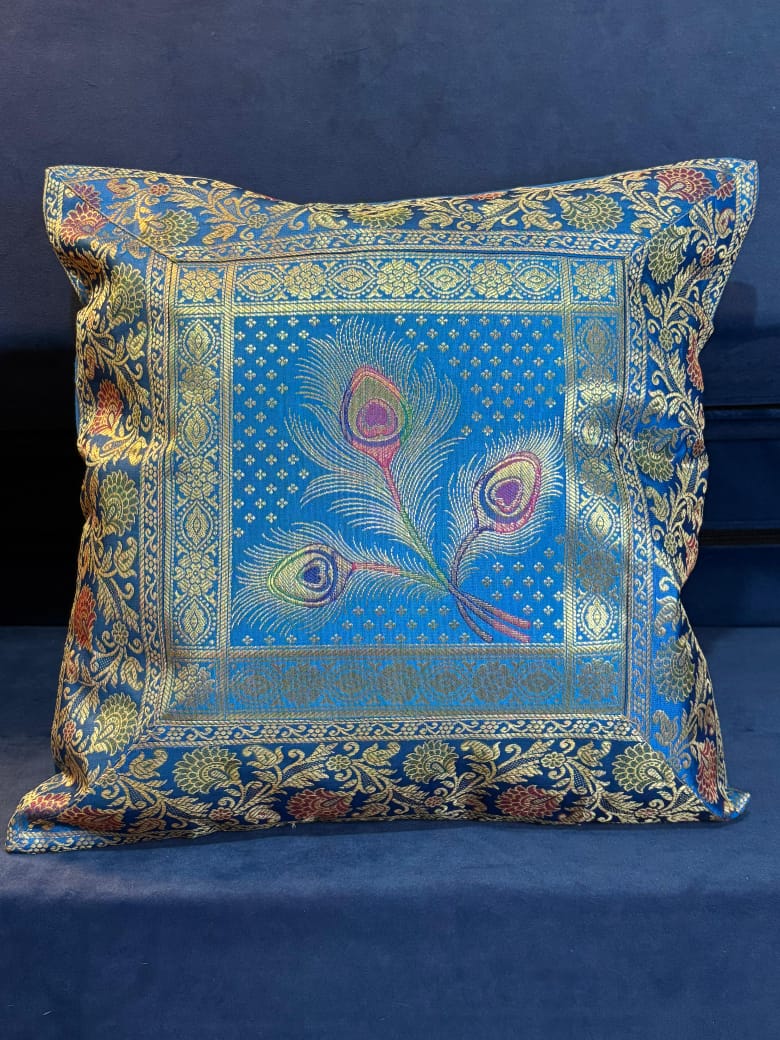 WhatsApp Image 2025-09-14 at 10.30.45 PM Blue with Peacock feather Design - Image 1